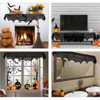 Halloween Decorations Set Spider Web Table Runner Fireplace Scarf Cover Tablecloth 3D Bats Wall Stickers Halloween Party Decor Lootquake LLC