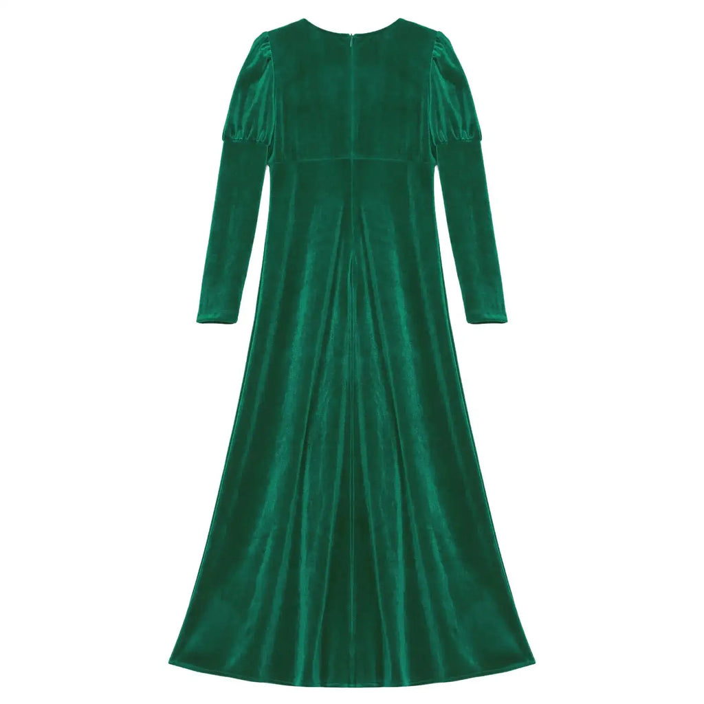 Girls Velvet Medieval Princess Dress Long Sleeve Renaissance Retro Robe Ancient Roman Long Dress for Halloween Carnival Party