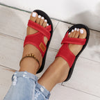 Fashionable and Versatile Sports-Style Women's Sandals, Mesh Breathable, Comfortable and Skin-Friendly, Suitable for Both Indoor and Outdoor Wear, Flat Sandals