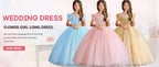 New Christmas Party Princess long dress children's dress children's gauze lace birthday party dinner ball big butterfly dress