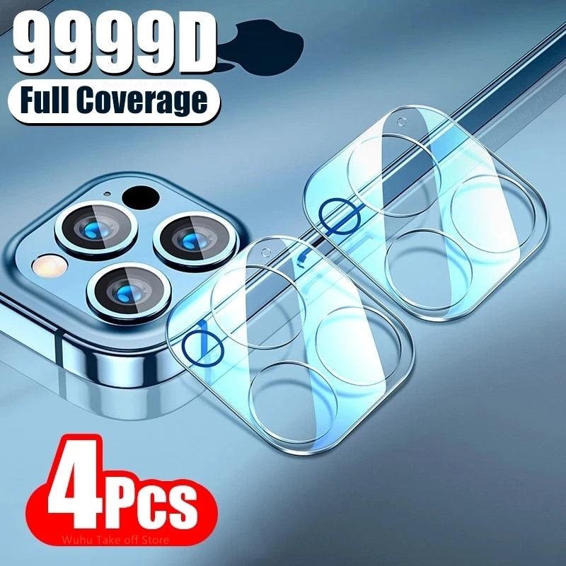 4Pcs Full Cover Protective Glass for Iphone 11 12 13 Pro XS Max Camera Protector for Iphone X 11pro Max 12 13 Mini 14 Pro Max Camera Lens Protector for iPhone Stevvex