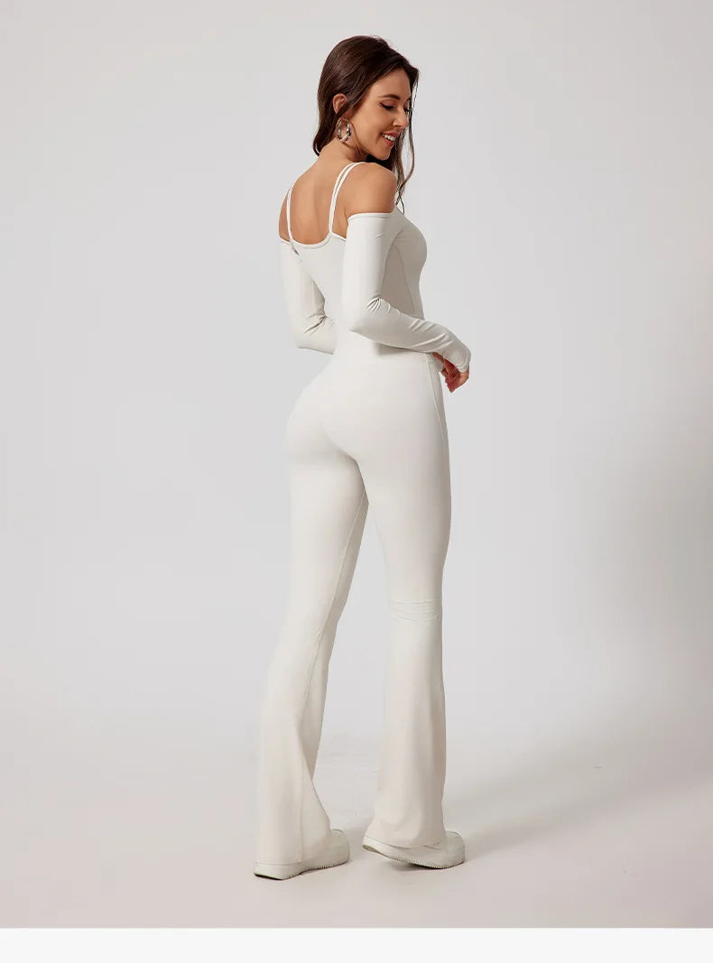 Yoga Jumpsuit Women's Sports Overalls Flared Trousers THRIXINE
