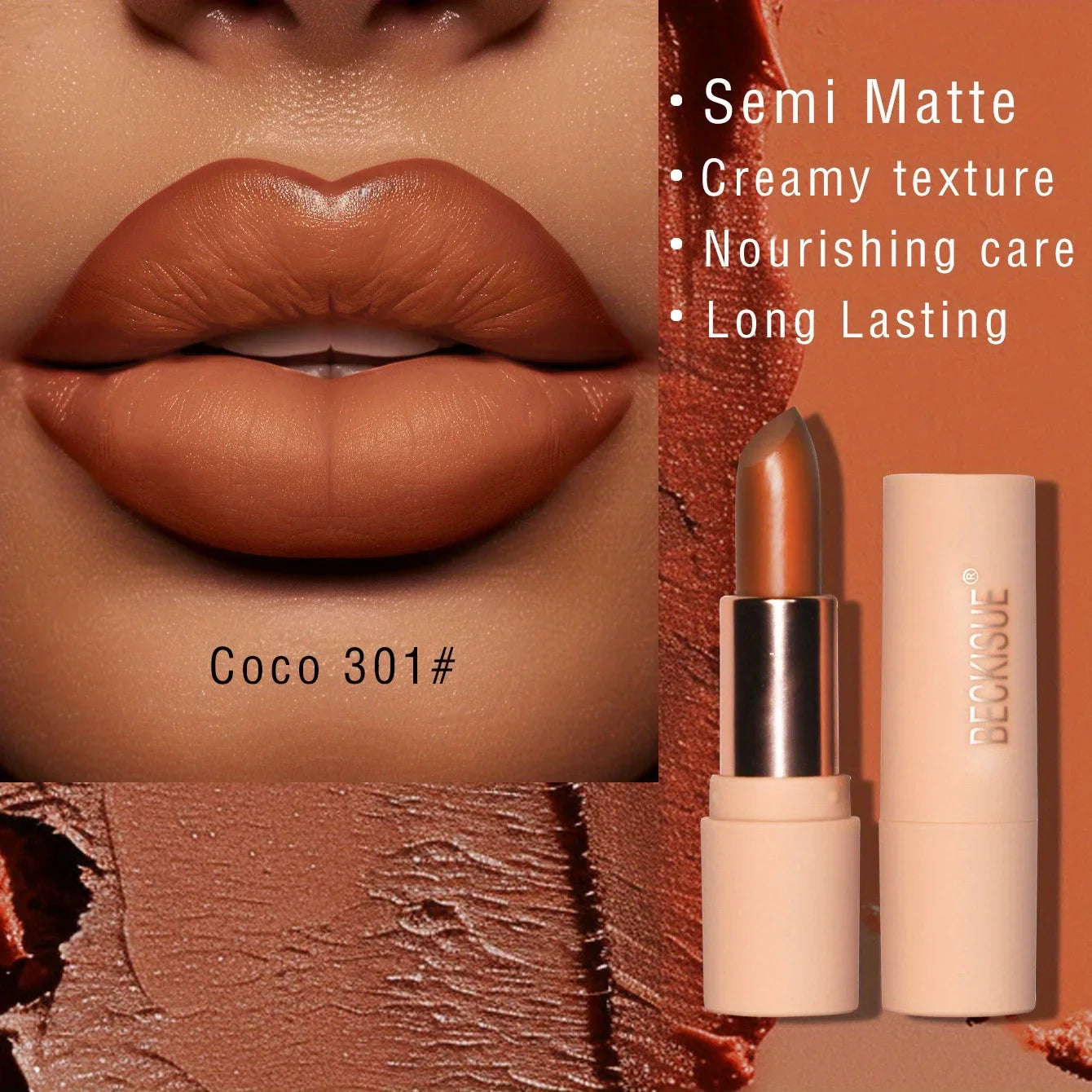 Coffee Velvet Lipstick - Luxurious Deep Nourishing Matte Finish Long-Lasting Waterproof Lip Color Lootquake LLC