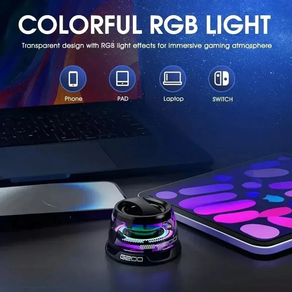 Mini Portable Bluetooth Speaker G200 RGB Color Light Magnetic Speaker BT5.3 Small Sound Box Phone Holder Wireless Loudspeaker Lootquake LLC