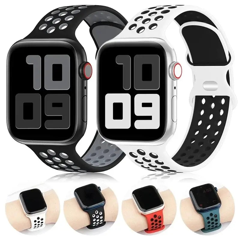 Apple Watch Silicone Band - Soft Breathable Design - SJB-DIAMOND ELITES