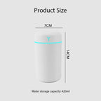 Portable 420ml Air Humidifier Aroma Oil Humidificador for Home Car USB Cool Mist Sprayer with Colorful Soft Night Light Purifier