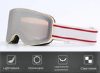 Ski Snowboard Goggles Women Men Skiing Eyewear Mask UV 400 Snow Double Anti-Fog Cylindrical - SJB-DIAMOND ELITES