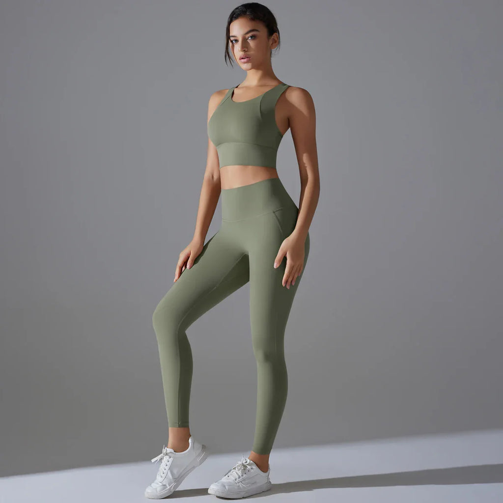 Women's tracksuit Sports Bra and Running Pants THRIXINE