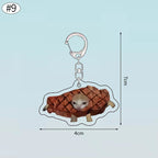 Funny Banana Cat Key Chain Creative Acrylic Happy Cats Schoolbag Pendant Bag Accessories DIY Mobile phone Lanyard Student Gift Lootquake LLC