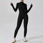 Yoga Jumpsuit Long Sleeved Zipper Rompers THRIXINE