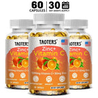 Taoters Vitamin C + Zinc Supplement - High Absorption - Immune System, Skin Health Vitamins - Antioxidant Supplement Lootquake LLC