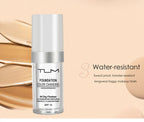 TLM TUM Liquid Foundation Cream Professional Full Coverage Face Concealer Waterproof Makeup Base Brighten Cover Dark Circles30ML Lootquake LLC