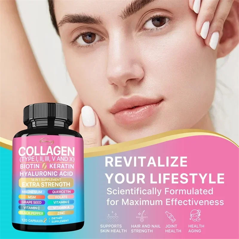 Collagen Supplement - Supports Skin Care, Nails, Hair, Antioxidants and The Immune System Lootquake LLC