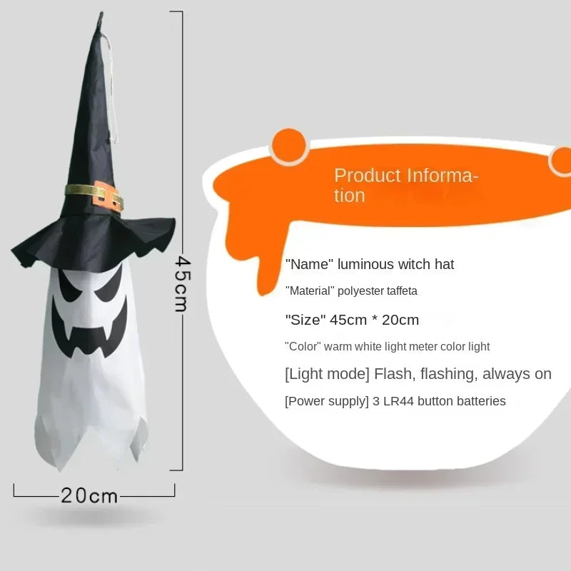 New Halloween Horror Atmosphere Creative Hanging Decorations Haunted House Scene Decoration LED Lights Ghost Party Garden Lootquake LLC