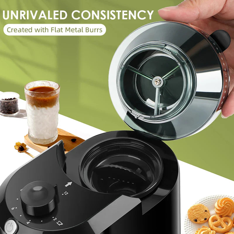 Wancle Electric Burr Coffee Grinder Adjustable Burr Mill Conical Coffee Bean Grinding with 28 Precise Grind Setting 220V/120V Pi-Mart