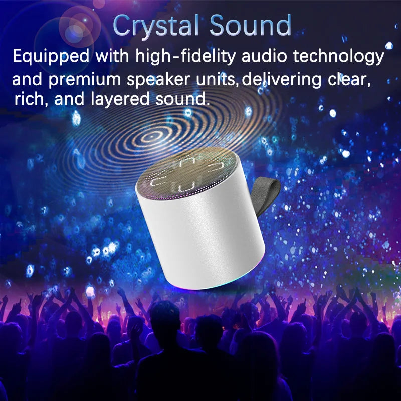 Wireless Speaker Portable Bluetooth 5.3 RGB Light Music Player Long Play TWS Connectivity Mic Subwoofer Mini Outdoor Bass Sound Lootquake LLC