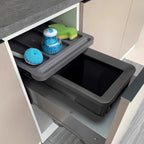 Large Capacity Waste Bins Food Waste Trash Can Kitchen Recycle Dustbin Built-in Cleaning Litter Bins Garbage Disposal Tools Lootquake LLC