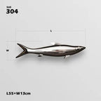 Stainless steel fish sculpture, outdoor lawn, pool, landscape decoration, mirror, crafts