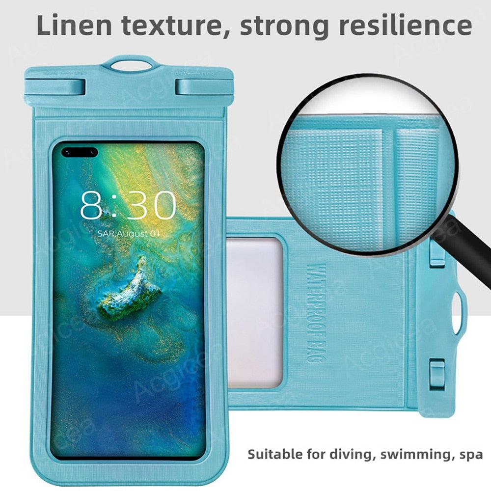 Waterproof Phone Case Pouch Protector For iPhone Cell Phone Cover Underwater Case Universal Water Proof Bag Waterproof Case Cellphone Pouch for iPhone 13 Pro Max Case & Strap Stevvex
