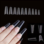 500Pcs False Nail Art Tips French Natural Transparent Coffin False Nails Tips Acrylic Uv Gel Nail Polish Manicure Lootquake LLC