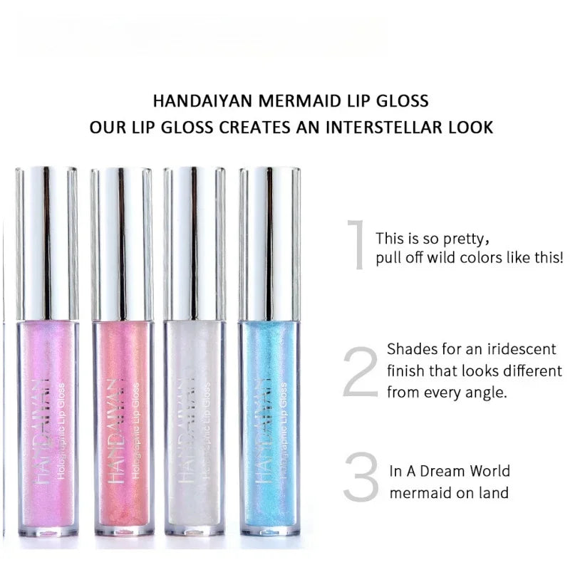 HANDAIYAN Best Seller Glitter Lip Gloss 6colors Moisturizing Mermaid Lip Glaze Waterproof Long Lasting Liquid Lip Stick Lootquake LLC