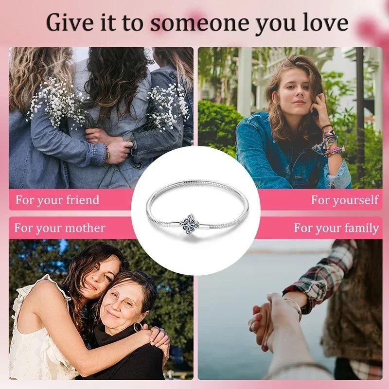 New 925 Silver Celtic Knot Snake Bone Lucky Eye Bracelet Fit Original Charming Bracelet Diy Fine Jewelry Gifts for Women Lootquake LLC
