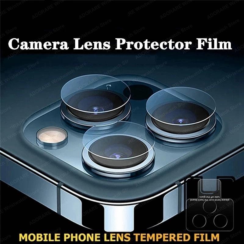 3PCS Lens Protective Glass For iPhone 14 Pro Max 13 12 11 Pro Max Camera Protector for iPhone 13 12 14 Plus 14 pro Lens Glass Premium Tempered Glass Circle Film Stevvex