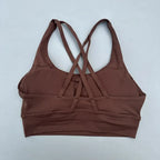 Solid Color Women Cross  Fitness sport Bra soft high strength Tight Top Comprehensive Training Gym Yoga Underwear With Chest Pad