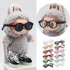 Labubu 6.5cm Transparent Plastic Glasses for 1/8 1/6 1/3 1/4 BJD for Labubu MSD Plush for EXO Doll Sunglasses Lootquake LLC