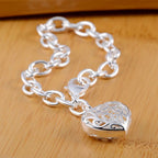 Fashion charm 925 Sterling Silver Bracelet for man woman Twisted rope chain fine jewelry Wedding party Christmas gift Lootquake LLC