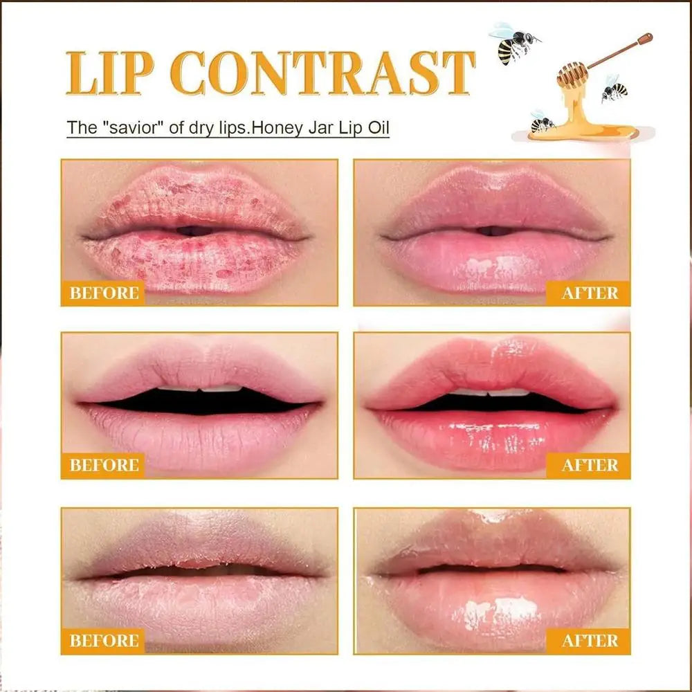 Lovely Honey Pot Lip Oil Lip Gloss Lip Balm Hydrating Lip Balm For Lip Care Moisturizing Clear Lip Oil Liquid Lipstick Lootquake LLC