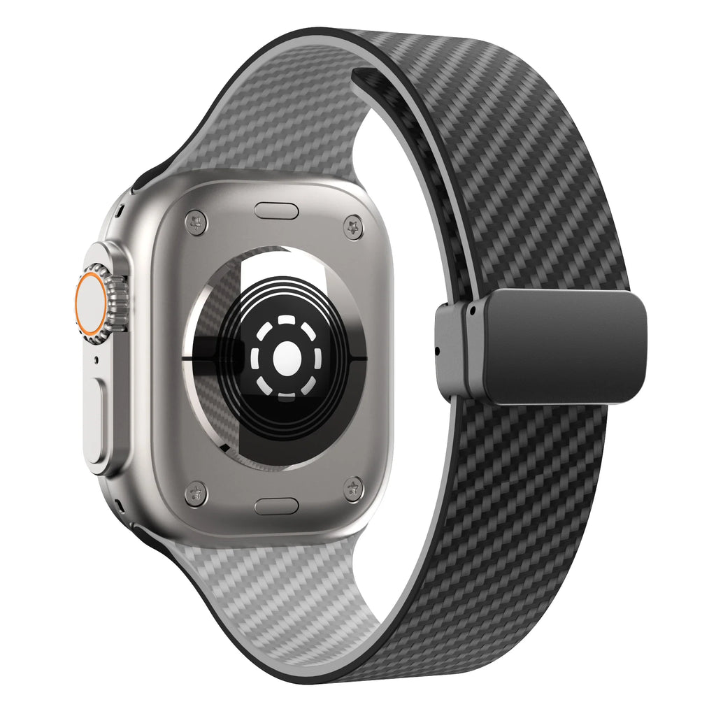 Apple Watch Silicone Strap - Magnetic Buckle, Durable Design