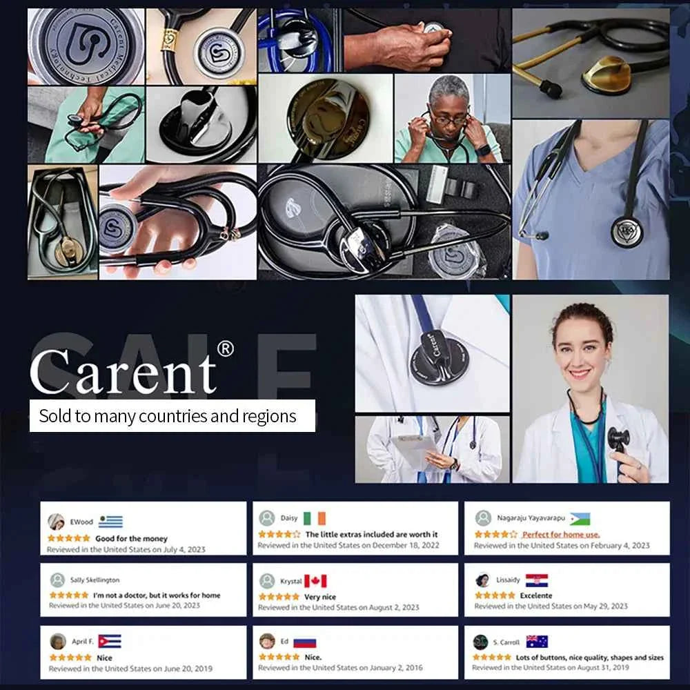 Carent Black Cardiology Dual Stethoscope