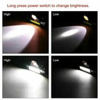 1pcs Rechargeable Fishing LED Headlamp Camping Headlight XPE COB Work Light 2 Lighting Modes With Tail Magnet Detachable