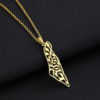 Palestine Map Necklace - Stainless Steel Pendant - Hypoallergenic & Dainty
