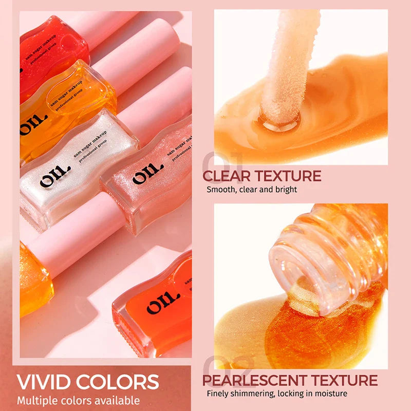 Water Light Honey Essence Lip Oil Long Lasting Moisturizing Fruity Shimmer Jelly Reduce Lip Lines Liquid Lipstick Gloss Makeup Lootquake LLC
