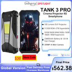 US EU MX Warehouse Unihertz Tank 3 Pro 8849 with 100 Lumens 5G Projector phone,32GB/36GB RAM,512GB ROM,23800mAh 120W,200MP, NFC Lootquake LLC