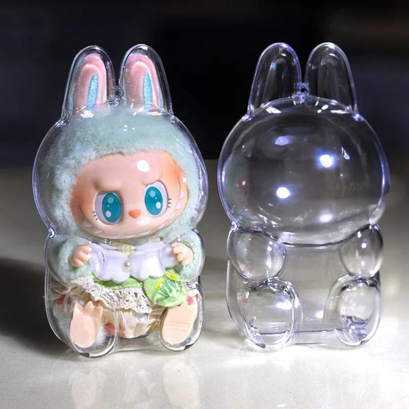 LABUBU Have A Seat Transparent Case Labubu Plastic Case Backpack Charms Lootquake LLC