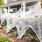 Halloween Decorations Artificial Spider Web Stretchy Cobweb Scary Party Halloween Decoration for Bar Haunted House Scene Props Lootquake LLC