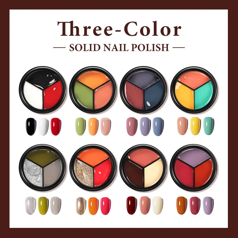 LIMEGIRL Solid Nail Art Gel Polish 15g 3 Colors Cream Soft Gel Polish for Nail Art Beginner DIY Design  Home/Salon Manicure Gift Lootquake LLC
