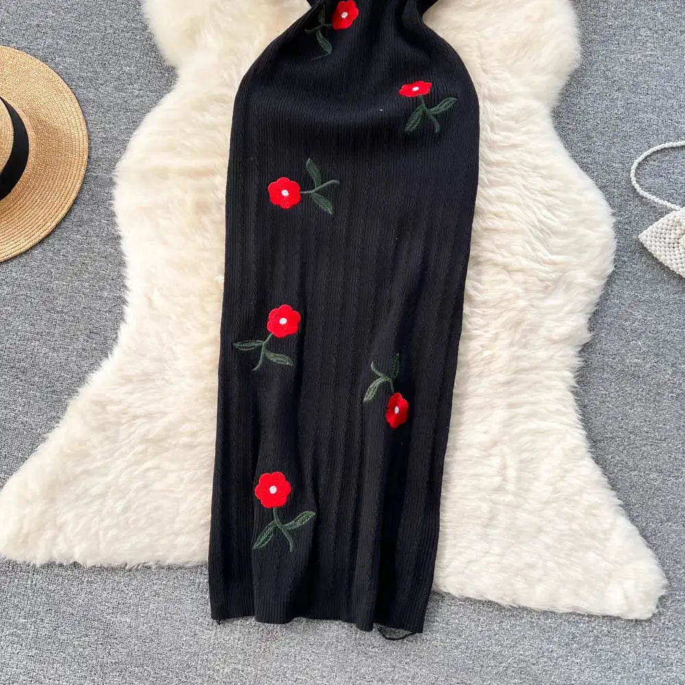 Crochet Dresses Knit Cut Out Dress Jurk Dames Beach Dresses for Women 2023 Short Sleevel Female Vestidos Mujer Maxi Long Dress