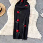 Crochet Dresses Knit Cut Out Dress Jurk Dames Beach Dresses for Women 2023 Short Sleevel Female Vestidos Mujer Maxi Long Dress