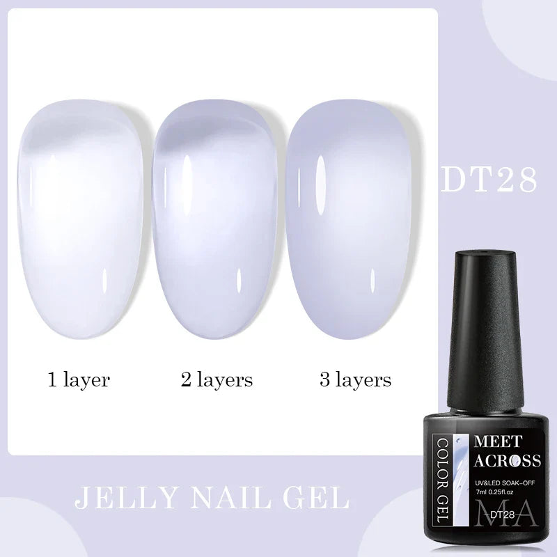 7ml Milky Jelly White Gel Nail Polish Natural Luster Long Lasting Nail Art All for Home DIY Manicure Soak Off UV LED Gel Vernis Lootquake LLC