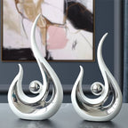 Ceramic Sculptures Ornaments Home Modern Decoration Abstract Statue Room Art Decor Luxury Porcelain Figurine Table Accessories Lootquake LLC