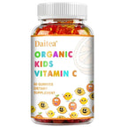 DAITEA Children's Vitamin C Gummies, with Zinc, Immune Support Promote Bone Development Improve Memory 60 Gummies