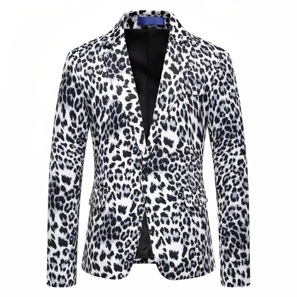 Men's Suit Jacket Leopard Print Suit Business Casual Party Suit Jacket Men Blazer  Coat Men Pi-Mart