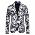 Men's Suit Jacket Leopard Print Suit Business Casual Party Suit Jacket Men Blazer  Coat Men Pi-Mart
