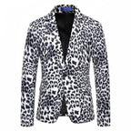 Men's Suit Jacket Leopard Print Suit Business Casual Party Suit Jacket Men Blazer  Coat Men Pi-Mart