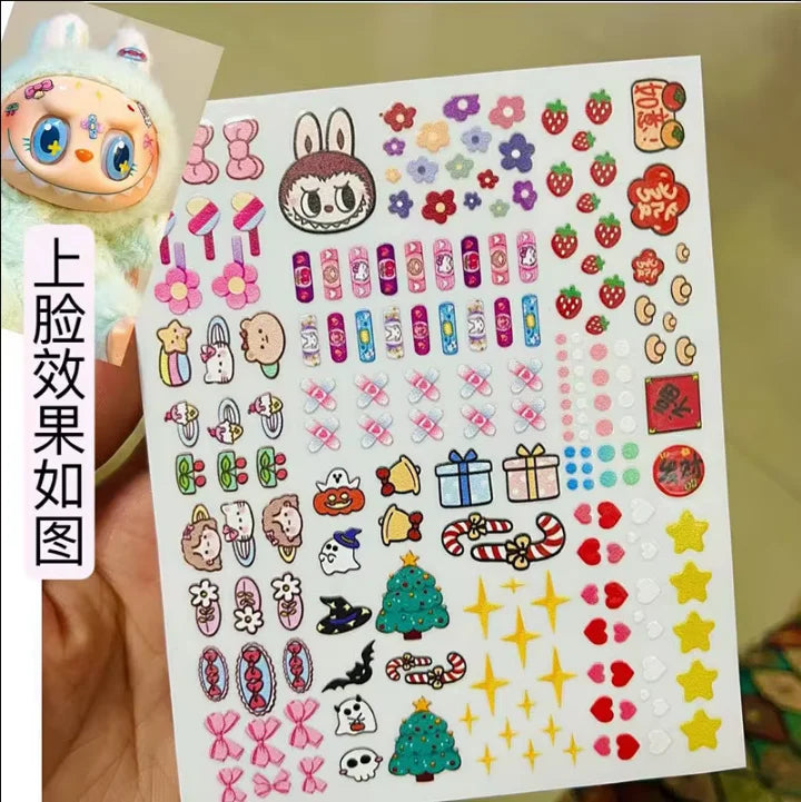 17cm Labubu V1v2 Custom Gorgeous And Exquisite Eye Stickers Eyelash Stickers Vinyl Dolls Makeup Diy Tools Accessories Lootquake LLC