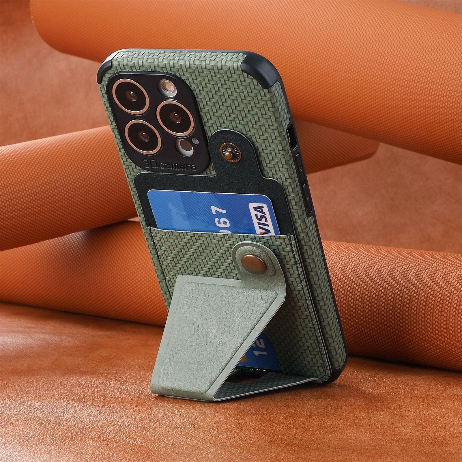 Men Green Wallet Flip Card Holder Phone Case For Iphone 13 12 Mini 14 11 Pro Xs Max Xr X Luxurious Leather Cover Mobile Phone Case With Card Compartment And Kickstand Elegant Iphone Magnetic Case Stevvex